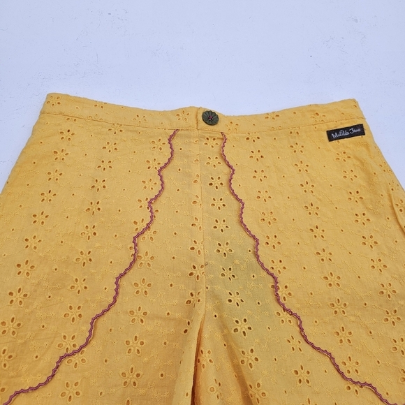 Matilda Jane Yellow Eyelet Kids Shorts - Picture 3 of 6